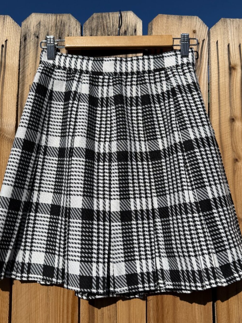 Vintage Pleated Miniskirt 90s Tracy Evans Black White Check Plaid Schoolgirl - Picture 4 of 9